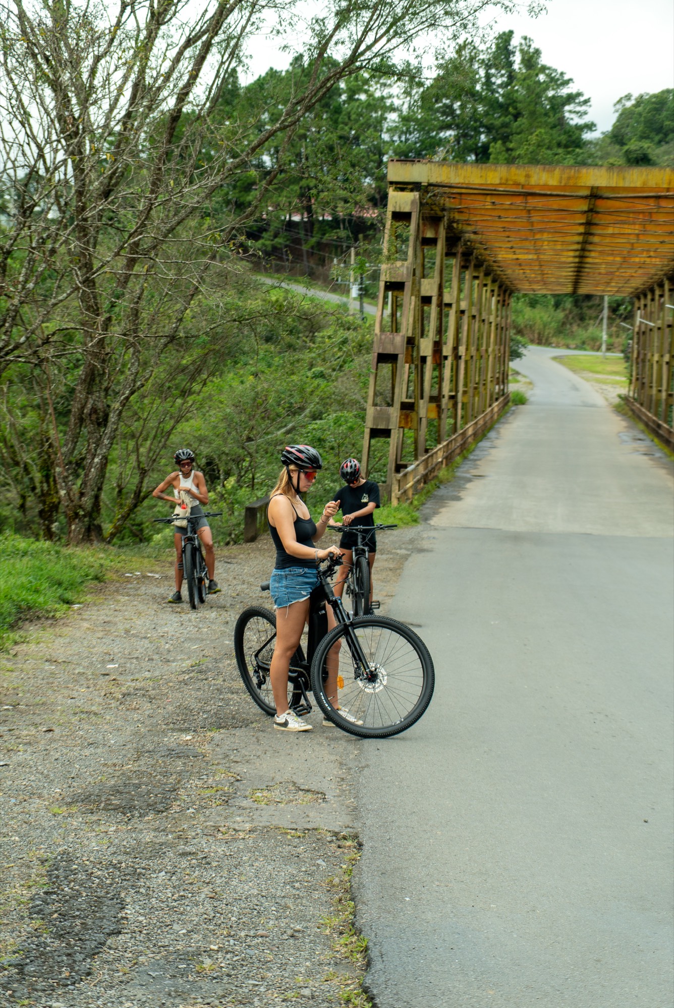 The team on a family ride
